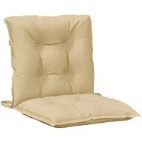 vidaXL Coussins de chaise à dossier bas lot de 6 beige mélangé tissu