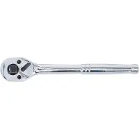 Bgs Cliquet réversible | Acier massif | Denture fine | 3 en 1 | Sortie carré extérieur 6,3 mm (1/4") / 10 mm (3/8") / 12,5 mm (1/2")