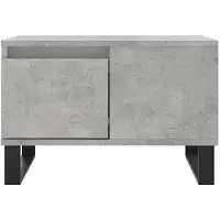 vidaXL Table basse gris béton 55x55x36,5 cm Bois composite