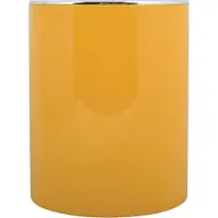 MSV Salle de bains Série "ASPEN" Poubelle de toilette design Poubelle à pédale Poubelle à couvercle basculant 6 litres (ØxH) : env. 18,5 x 26 cm jaune pastel