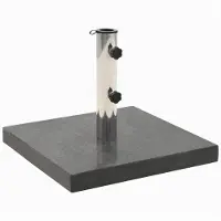 vidaXL Pied de parasol Granit 28,5 kg Carré Noir
