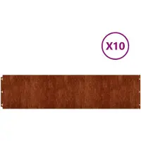 vidaXL -Gazonkanten 10 pièces 25x103 cm Cortenstaal flexible