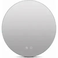 Sensahome - Miroir de salle de bain rond sans cadre avec éclairage LED - intensité lumineuse variable - anti-condensation - blanc chaud/neutre/froid - 60cm