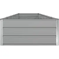 vidaXL Jardinière Gris Clair 195 X 100 X 45 Cm Acier Galvanisé