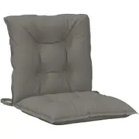 vidaXL Coussins de chaise à dossier bas lot de 2 gris foncé mélangé