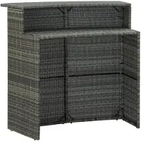 vidaXL Ensemble bar de jardin 5 pièces avec coussins Gris