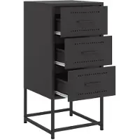 vidaXL Table de chevet noir 36x39x78 cm acier