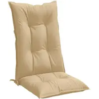 vidaXL Coussins de chaise à haut dossier 2 pcs. Melange Beige 120x50x7 cm Tissu