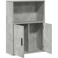 vidaXL Bibliothèque gris béton 60x24x85 cm bois d'ingénierie