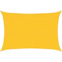 vidaXL Voile d'ombrage 160 g/m² rectangulaire jaune 2x3 m PEHD