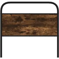 vidaXL Tête de lit de rechange en chêne fumé 90 cm Acier et bois composite