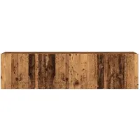 vidaXL Armoires murales TV 2 pcs. Aspect vieux bois 80x30x41 cm