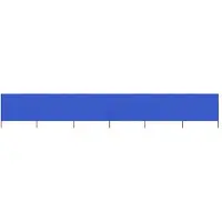 vidaXL Paravent 6 Panneaux Tissu 800 X 160 Cm Bleu Azuré