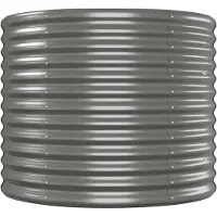 vidaXL Lit surélevé Gris 554x100x68 cm Acier revêtu par poudre
