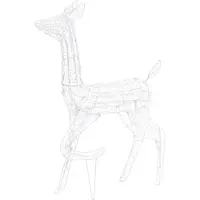 vidaXL Famille de rennes LED Décoration de Noël Acrylique 160 LED Blanc chaud