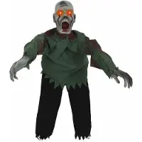 vidaXL Zombie rampant d'Halloween Vert 112 x 25.5 x 21.5 cm Polyester