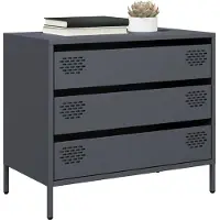 vidaXL Sideboard Anthracite 68x39x58,5 cm Acier laminé à froid