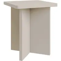 Selsey Qubeo - Table basse 42 cm, carrée avec piètement croisé, gris cachemire