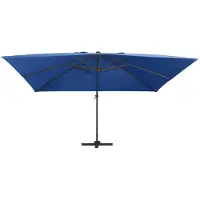 vidaXL Parapluie avec éclairage LED Mât en aluminium 400x300 cm Anthracite