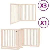 vidaXL Porte pour chien 10 pièces avec porte Pliable 800 cm Bois de peuplier
