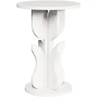vidaXL Table basse blanche 39,5 x 39,5 x 53,5 cm en bois massif de pin