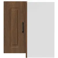 vidaXL Armoire d'angle de cuisine Kalmar brun imitation chêne Matériau dérivé du bois