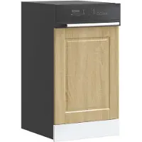 vidaXL Panneau de cache-lave-vaisselle Porto, chêne Sonoma, 45 x 1,5 x 57 cm