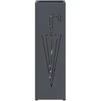 vidaXL Porte-parapluie Anthracite 15,5 x 15,5 x 49 cm Métal