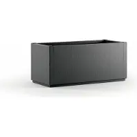 STARWAX Pot de Plante Rectangulaire Noir Starwax - 80 cm