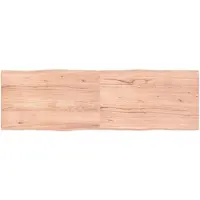 vidaXL Dessus de table bois massif traité bordure assortie
