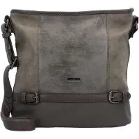 Tom Tailor Sac à bandoulière 'Juna' taupe / gris foncé / argent