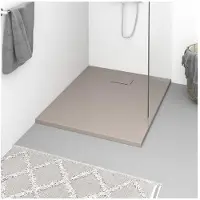 vidaXL Receveur de douche SMC Marron 100x80 cm