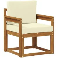 vidaXL Canapé d'extérieur en bois d'acacia massif et polyester naturel