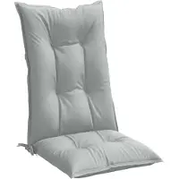 vidaXL Coussins de chaise à haut dossier 4 pcs. Melange gris clair 120x50x7 cm Tissu