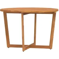 vidaXL Table de jardin ronde Ø110x75 cm Bois massif Acacia