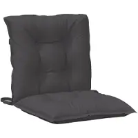 vidaXL Coussin pour chaise à dossier bas 2 pcs Mélange Anthracite 100x50x7cm Tissu