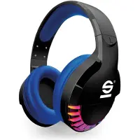Sparco SPWHEADPHONE écouteur/casque Sans fil Arceau Jouer USB Type-C Noir, Bleu