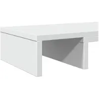 vidaXL Support d'écran Réglable Blanc 60x24x10,5 cm Bois composite