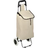 Relaxdays chariot de courses, Beige