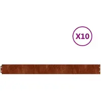 vidaXL -Gazonkanten 10 Teile 10x103 cm Flexibler Corten steel