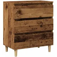 vidaXL Sideboard imitation vieux bois 60x35x70 cm Bois composite