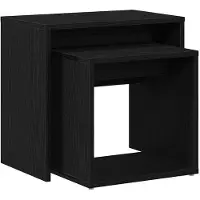 vidaXL Tables basses 2 pièces noir imitation chêne Bois composite