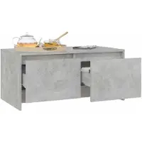 vidaXL Table basse gris béton 90x50x41,5 cm bois composite