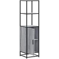 vidaXL Highboard Gris Sonoma 35,5x35x139 cm Bois composite et métal