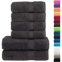 vidaXL Ensemble de serviettes de qualité supérieure SOLUND 6 pcs