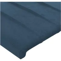 vidaXL Tête de lit bleu foncé 100x5x78/88 cm velours