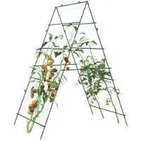 vidaXL Treillis de jardin pour plantes grimpantes forme de A acier
