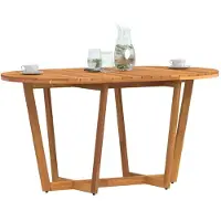 vidaXL Table de jardin ovale 150x90x75 cm en bois massif d'acacia
