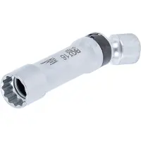 Bgs Zündkerzen-Gelenkeinsatz Zwölfkant mit Haltefeder Antrieb Innenvierkant 10 mm (3/8") SW 16 mm
