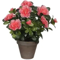 Mica Plante Artificielle Azalée Couleur Pêche